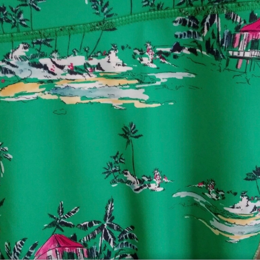 Crown & Ivy Tropical Print Sport Leggings NWT - Picture 4 of 5